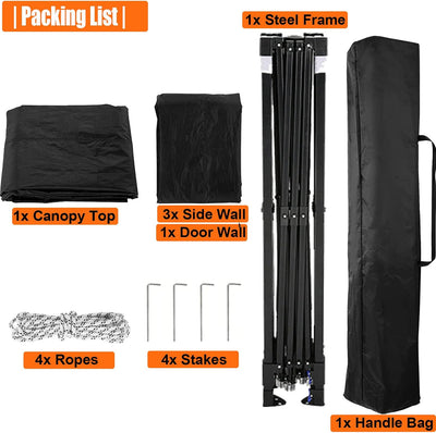 HOTEEL 10' x 10' Outdoor Canopy Party Tent EZ Pop up Canopy Portable Commercial Instant Canopy Shelter Tent Waterproof Gazebo with 4 Sidewalls & Carry Bag,Stakes & Ropes