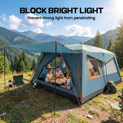 HOTEEL 10 Person Camping Tent Family Tents, Instant Cabin Tents, Family Cabin Multi Room Pop Up Tents Car Camping for Parties, Music Festival Tent, Big, Easy Up, Included Storage Pockets