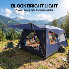 HOTEEL 10 Person Camping Tent Family Tents, Instant Cabin Tents, Family Cabin Multi Room Pop Up Tents Car Camping for Parties, Music Festival Tent, Big, Easy Up, Included Storage Pockets