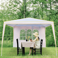 HOTEEL Pop up Canopy Tent 10x10 Commercial Instant Canopy with 4 Sidewalls & Carry Bag,Portable Tent for Parties Beach Camping Party Event Shelter Sun Shade,White