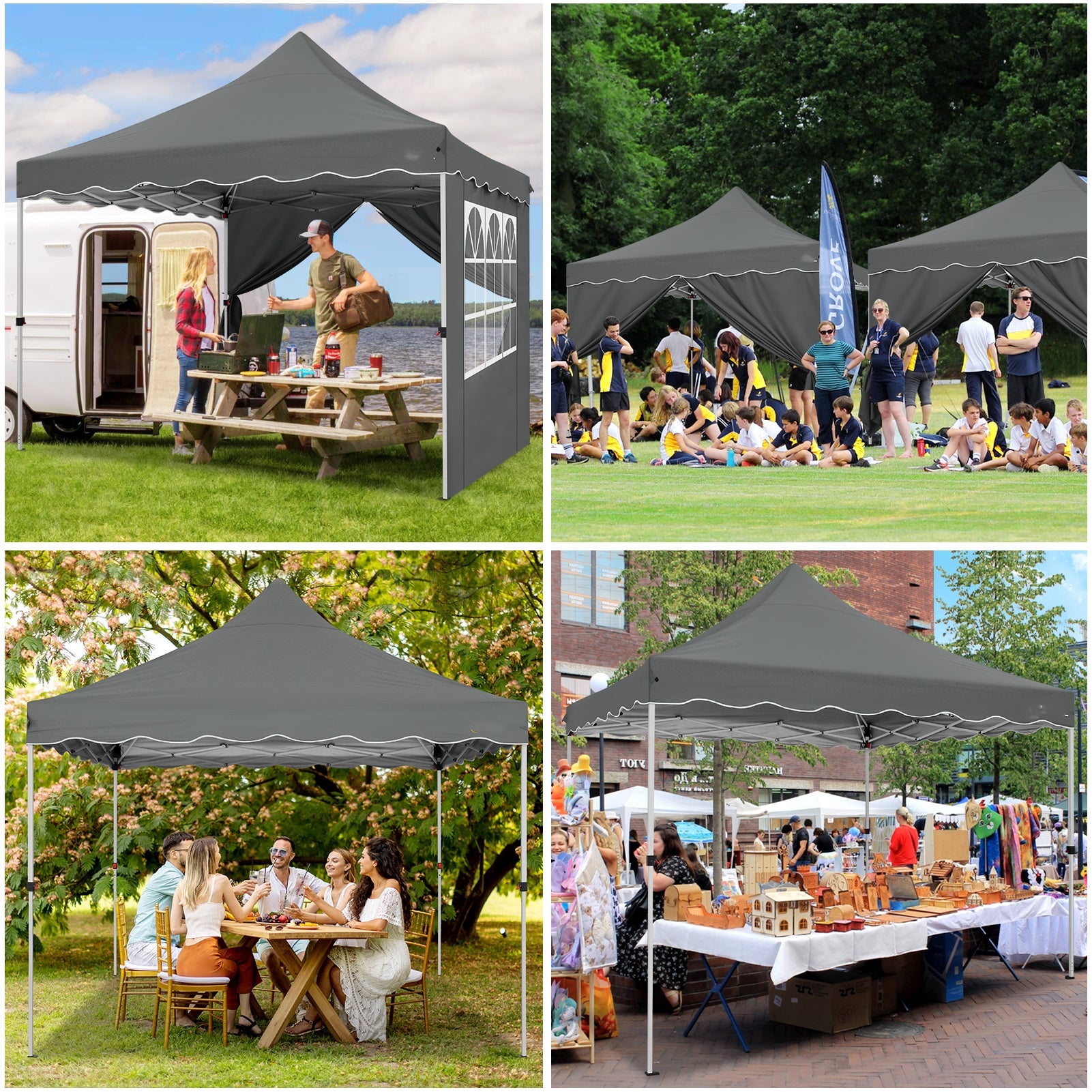 COBIZI 10'X10' Pop Up Canopy With 4 Sand Bag & Carry Bag SPC134