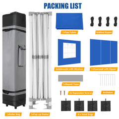 HOTEEL 10x15 Pop Up Canopy Tent Heavy Duty with 4 Sidewalls,Tents for Parties Outdoor Canopy Event Tent Wedding with Roller Bag,UV 50+ & Upgraded No Water Accumulation,Thick Hexagonal Legs