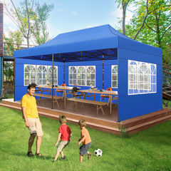 COBIZI 10x20 Pop up Heavy Duty Canopy with 6 Sidewalls,Waterproof Commercial Tent,Outdoor Gazebo for Wedding Party with Wheeled Bag