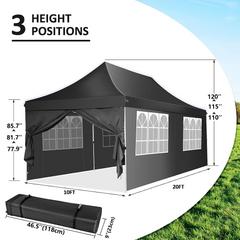 COBIZI 10'x20' Pop Up Waterproof Party Tent Canopy with 6 Removable Sidewalls AMA005924