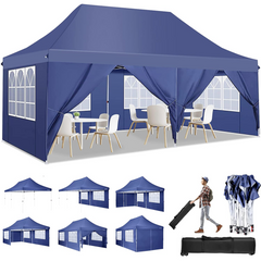 COBIZI 10'x20' Pop Up Waterproof Party Tent Canopy with 6 Removable Sidewalls AMA005924