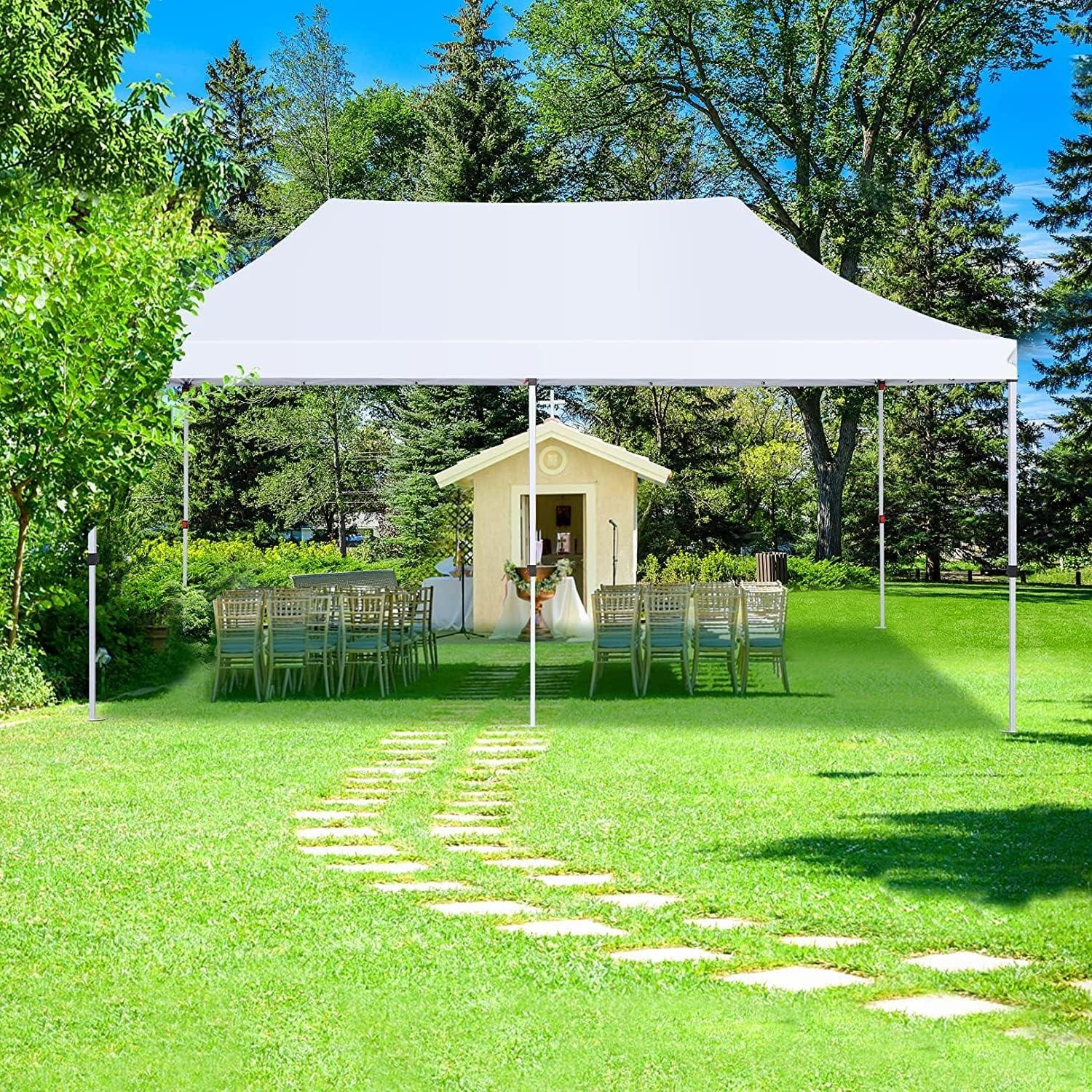 COBIZI 10'x20' Pop Up Waterproof Party Tent Canopy with 6 Removable Sidewalls AMA005924