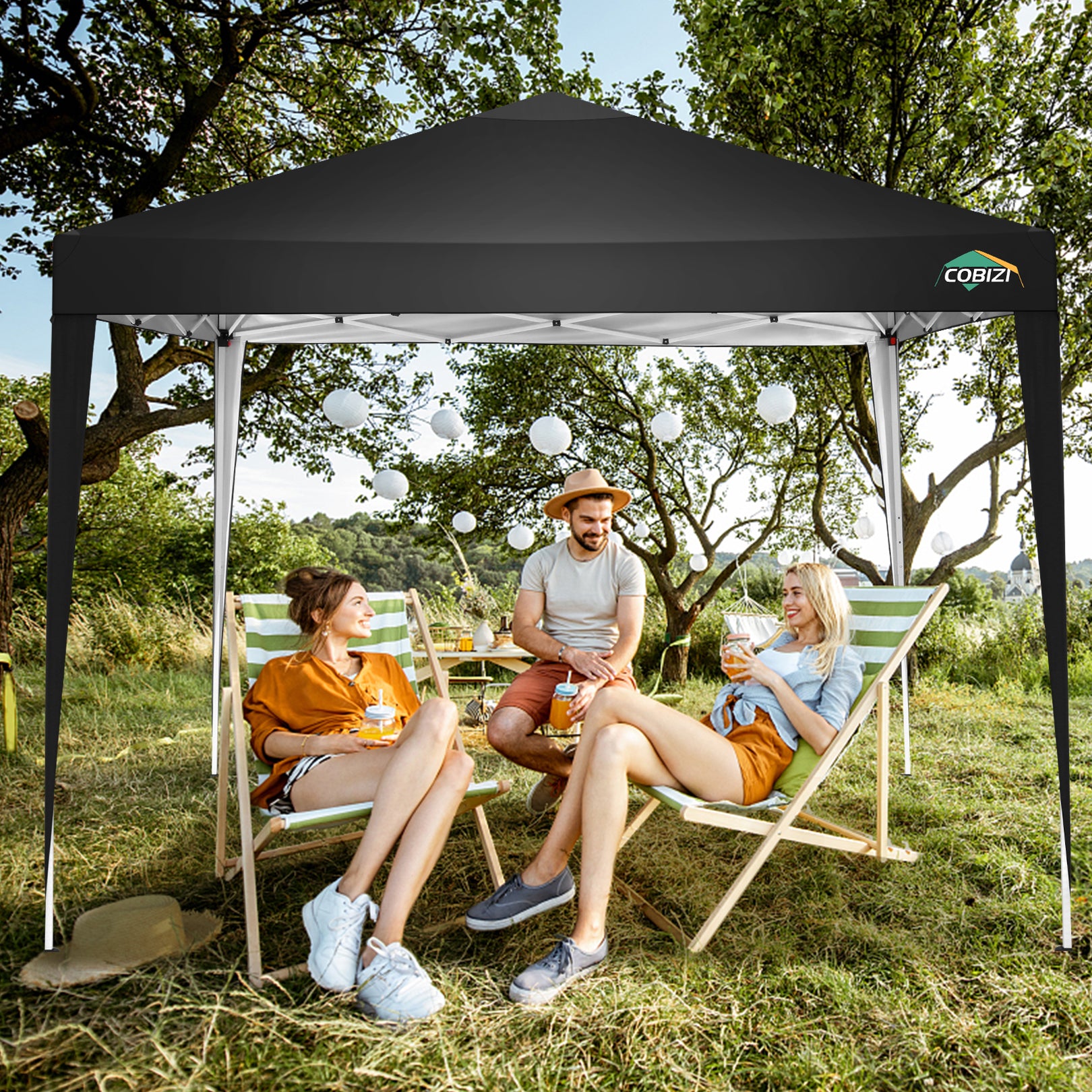 COBIZI Pop Up Canopy Gazebo Outdoor Shade Tent 10'X10' With 4 Sand Bag SPC265