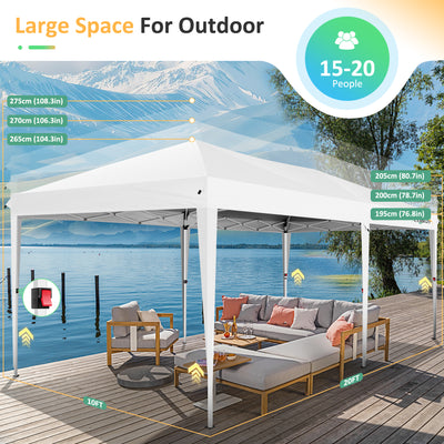 Cobizi Large 10'x20' Pop Up Canopy One-Push Setup with 6 Sidewalls SPC203