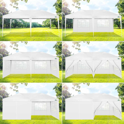 Cobizi Large 10'x20' Pop Up Canopy One-Push Setup with 6 Sidewalls SPC203