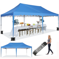 HOTEEL Canopy 10'x20' Pop Up Canopy Tent Heavy Duty Waterproof Adjustable Commercial Instant Canopy Outdoor Party Canopy Parties,Wedding,Outside Patio,Event,Backyard,White