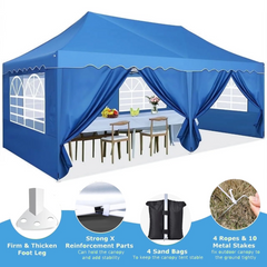 HOTEEL Canopy 10'x20' Pop Up Canopy Tent Heavy Duty Waterproof Adjustable Commercial Instant Canopy Outdoor Party Canopy Parties,Wedding,Outside Patio,Event,Backyard,White