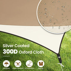 COBIZI 12x14FT Camping Tarp Waterproof Hammock Rain Fly UV UPF50+ Tent Tarp for Under Tent,Outdoor,Traveling, Hilking and Backpacking Trips, Blue & White