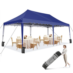 HOTEEL Canopy 10'x20' Pop Up Canopy Tent Heavy Duty Waterproof Adjustable Commercial Instant Canopy Outdoor Party Canopy Parties,Wedding,Outside Patio,Event,Backyard,White