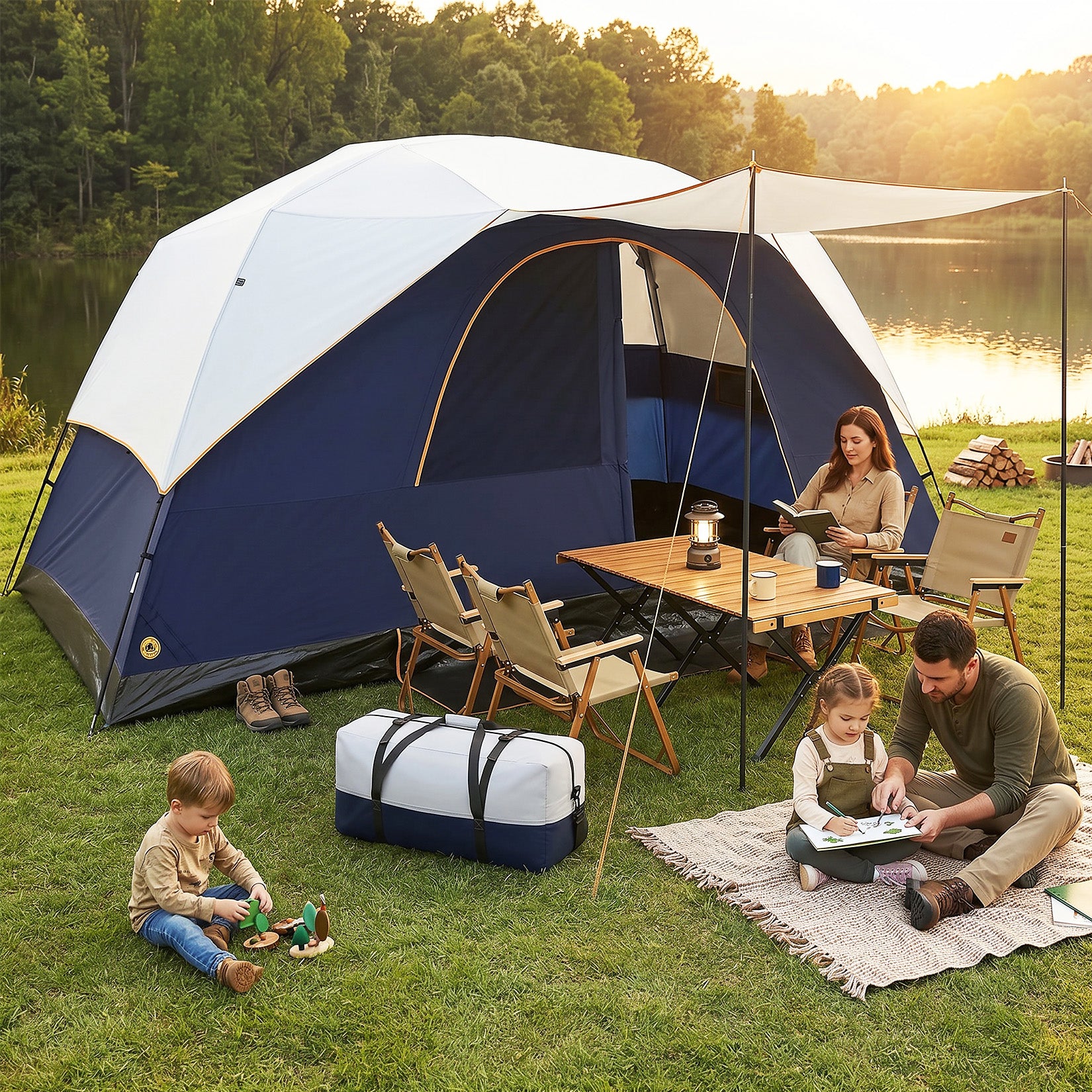 COBIZI 10-12 Person Family Camping Tent-Instant Setup Outdoor Tent 14.5'x8.5' SPC000295