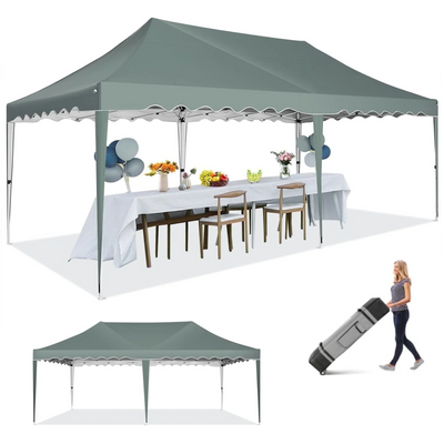 HOTEEL Canopy 10'x20' Pop Up Canopy Tent Heavy Duty Waterproof Adjustable Commercial Instant Canopy Outdoor Party Canopy Parties,Wedding,Outside Patio,Event,Backyard,White