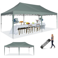 HOTEEL Canopy 10'x20' Pop Up Canopy Tent Heavy Duty Waterproof Adjustable Commercial Instant Canopy Outdoor Party Canopy Parties,Wedding,Outside Patio,Event,Backyard,White