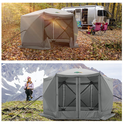 COBIZI 10'x10' Portable 5 Side Pop Up Canopy Screen House Tent, SPC44M