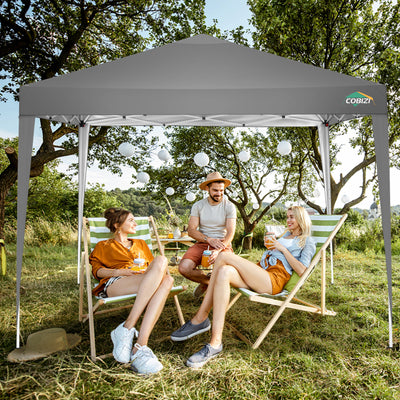COBIZI Pop Up Canopy Gazebo Outdoor Shade Tent 10'X10' With 4 Sand Bag SPC265