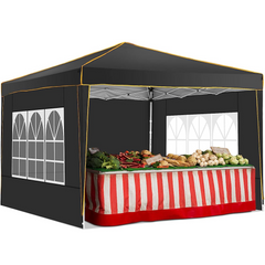 COBIZI Pop Up Canopy Shade Wasserdichtes Zelt 10'x10' mit Seitenwänden