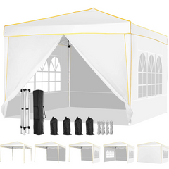 COBIZI Pop Up Canopy Shade Wasserdichtes Zelt 10'x10' mit Seitenwänden
