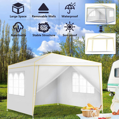 COBIZI Pop Up Canopy Shade Wasserdichtes Zelt 10'x10' mit Seitenwänden