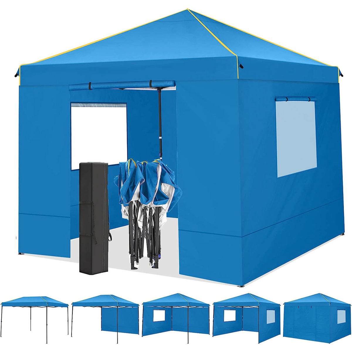 COBIZI Pop Up Canopy Shade Wasserdichtes Zelt 10'x10' mit Seitenwänden