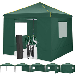 COBIZI Pop Up Canopy Shade Wasserdichtes Zelt 10'x10' mit Seitenwänden