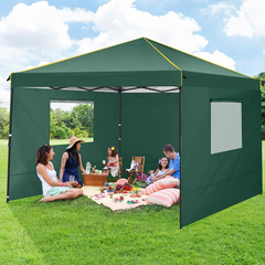 COBIZI Pop Up Canopy Shade Wasserdichtes Zelt 10'x10' mit Seitenwänden