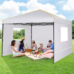 HOTEEL 10x10 Pop up Canopy Tent with 4 Removable Sidewalls,Waterproof Commercial Instant Gazebo,Outdoor Party Tents with Carry Bag