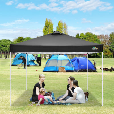 COBIZI Pop Up Canopy Shade Waterproof Tent 10'x10' With Sidewalls Vent SPC201