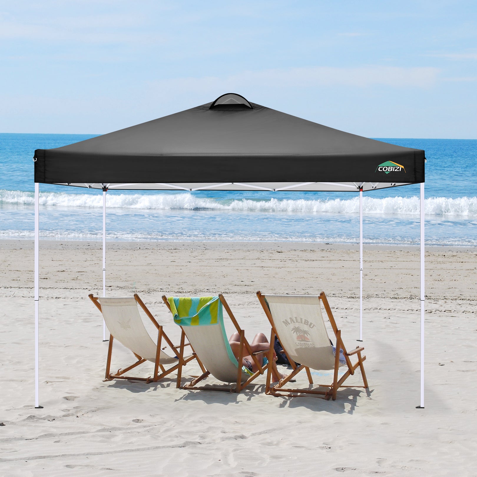 COBIZI Pop Up Canopy Shade Waterproof Tent 10'x10' With Sidewalls Vent SPC201