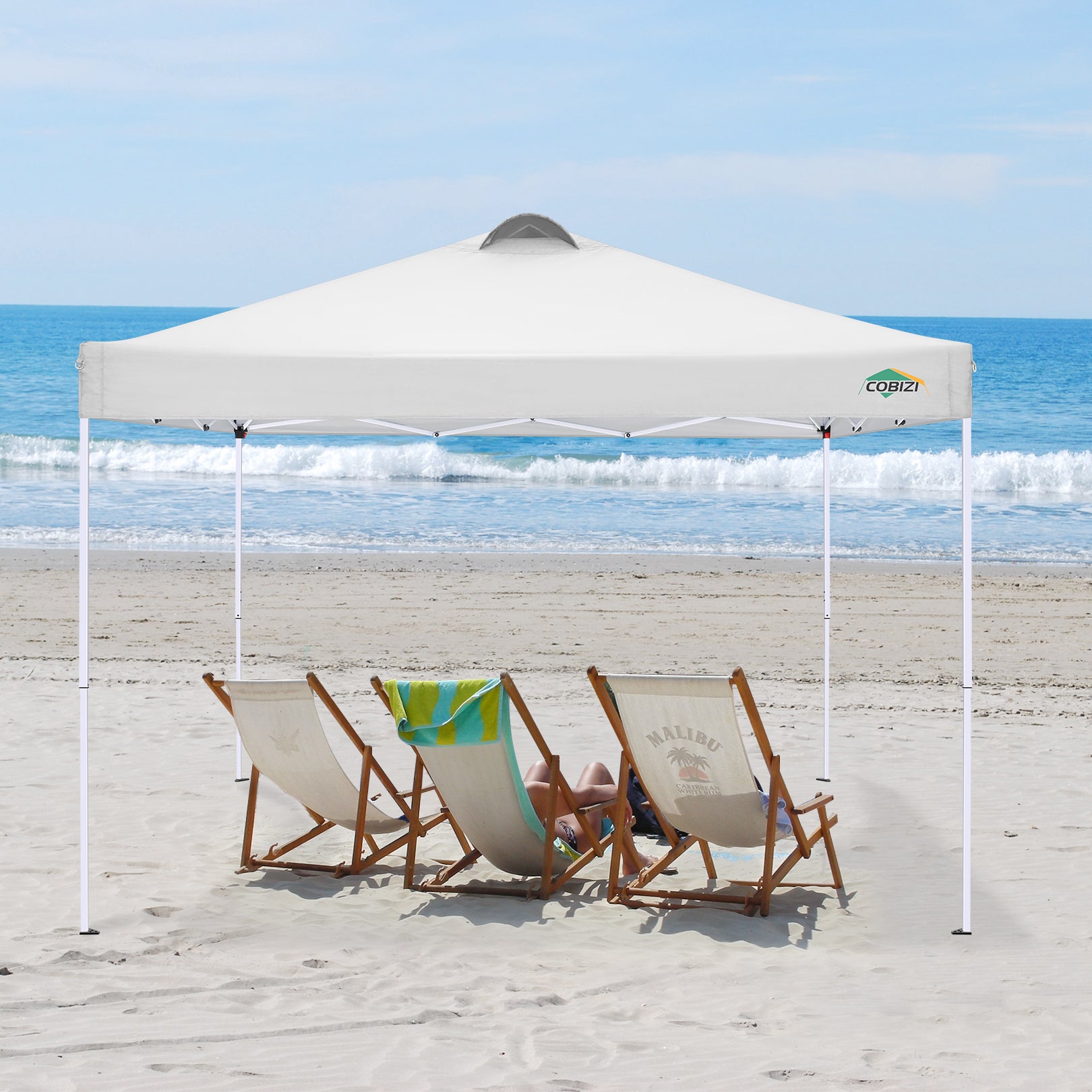 COBIZI Pop Up Canopy Shade Waterproof Tent 10'x10' With Sidewalls Vent SPC201