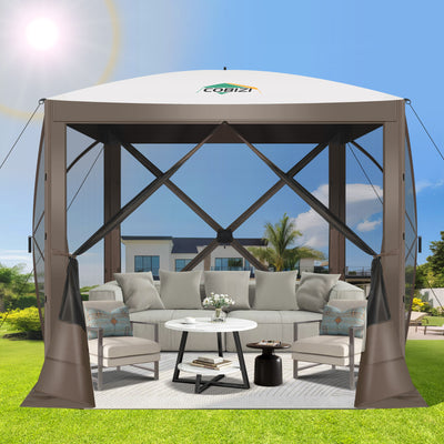 COBIZI 6'x6' Portable 4 Sidewall Pop Up Canopy Screen Tent, SPC44S