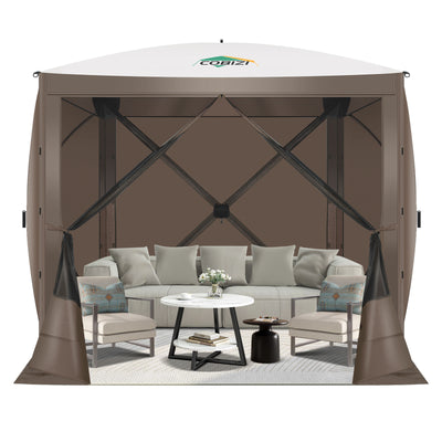 COBIZI 6'x6' Portable 4 Sidewall Pop Up Canopy Screen Tent, SPC000044S