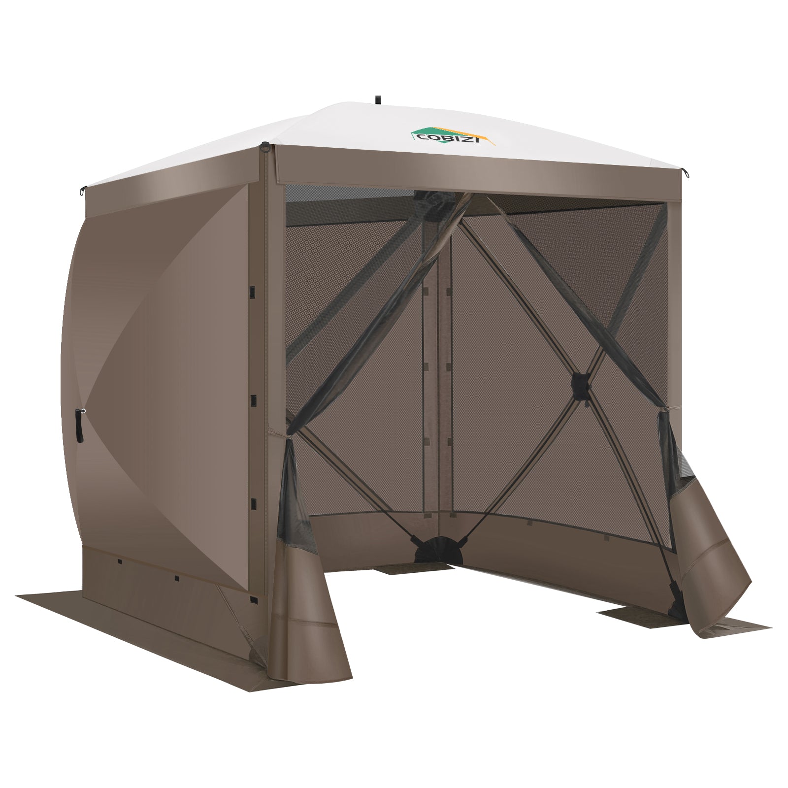 COBIZI 6'x6' Portable 4 Sidewall Pop Up Canopy Screen Tent, SPC000044S