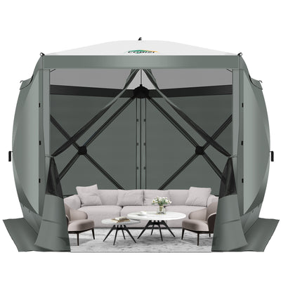 COBIZI 10'x10' Portable 5 Side Pop Up Canopy Screen House Tent, SPC000044M