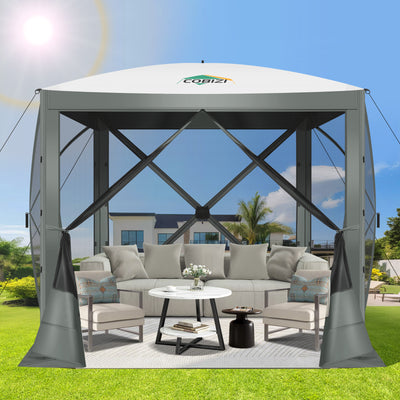 COBIZI 6'x6' Portable 4 Sidewall Pop Up Canopy Screen Tent, SPC44S