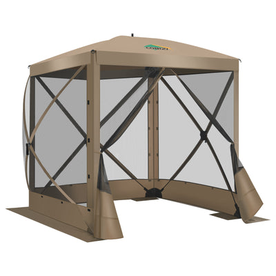 COBIZI 6'x6' Portable 4 Sides Screen House Tent, Pop Up Canopy With 4 Sidewalls & Mesh, SPC44S
