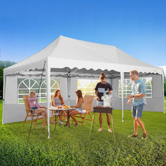 HOTEEL Canopy 10'x20' Pop Up Canopy Tent Heavy Duty Waterproof Adjustable Commercial Instant Canopy Outdoor Party Canopy Parties,Wedding,Outside Patio,Event,Backyard