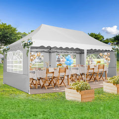 HOTEEL Canopy 10'x20' Pop Up Canopy Tent Heavy Duty Waterproof Adjustable Commercial Instant Canopy Outdoor Party Canopy Parties,Wedding,Outside Patio,Event,Backyard,Blue