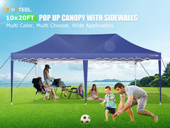 HOTEEL 10'x20' Pop Up Canopy Tent,Outdoor Canopy with Wheeled Bag,for Parties,Wedding,Backyard,Camping