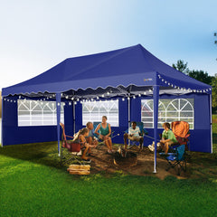 HOTEEL 10x20 Pop up Canopy Tents with Removeble Sidewalls,Outdoor Gazebo with Wheeled Bag & 4 Sandbags,for Patio,Wedding,Backyard,Camping,Parties,Event