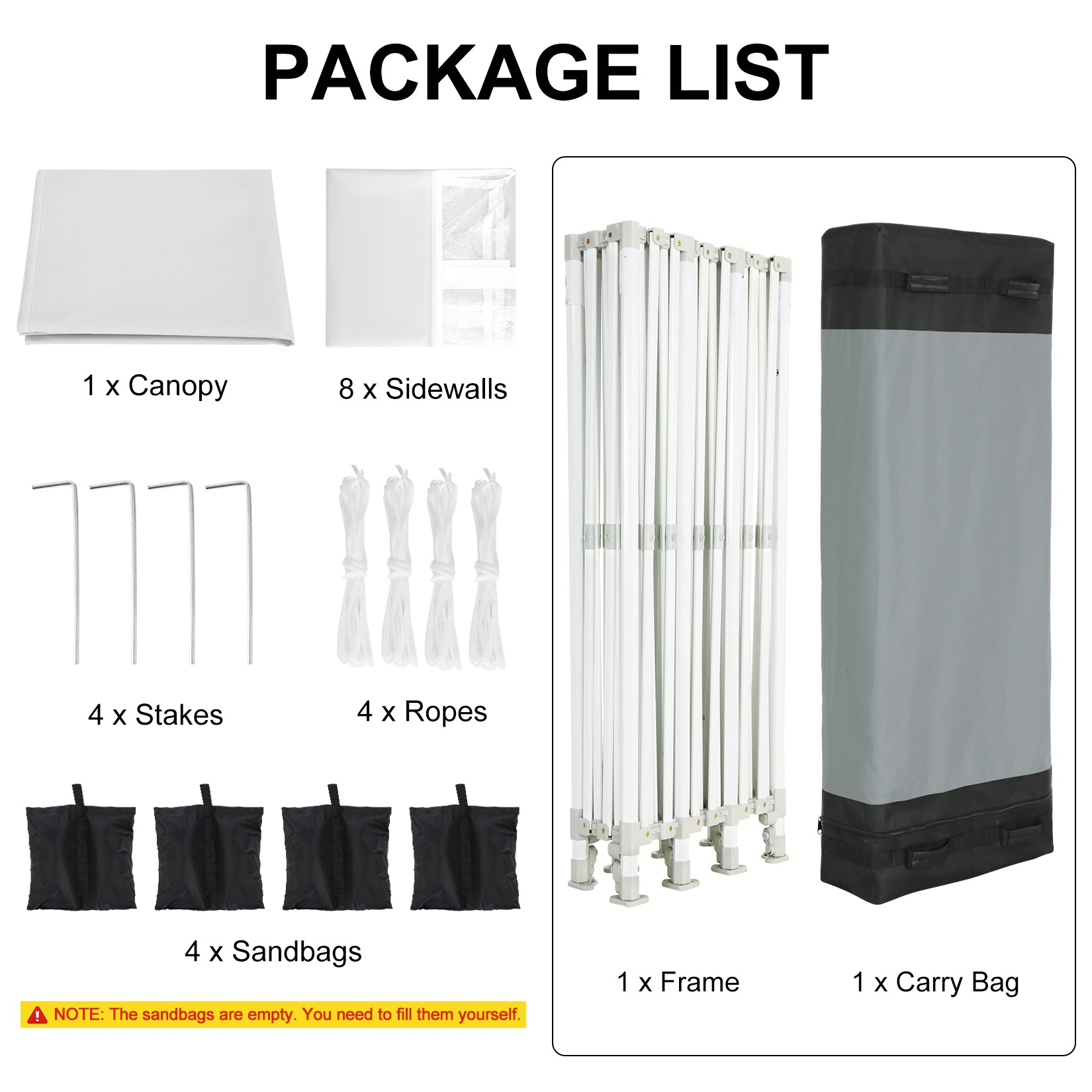 HOTEEL 10¡¯x30' pop-up tent, suitable for parties, heavy-duty easy-to-set-up tent with 8 side walls, outdoor commercial instant gazebo, suitable for wedding events, with portable bag