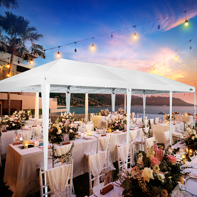 COBIZI 10'x30' Pop up Canopy with 6 Sidewalls & Carry Bag, Black SPC204