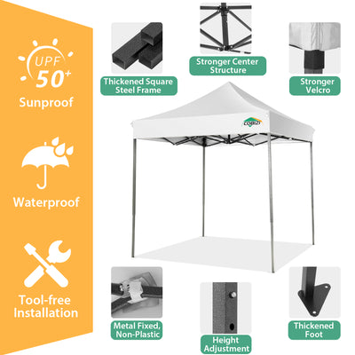 COBIZI 6.5'x6.5' Pop up Canopy with Carry Bag, SPC93