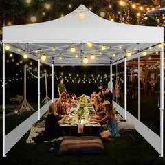 COBIZI 10'x20' Heavy Duty Canopy Tent, Pop up Gazebo with Netting Screened ,Waterproof Ez up Canopy with Sidewalls, Outdoor Instant Party Tent for Backyard,Dark Blue