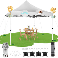HOTEEL 10x10 Pop Up Canopy Outdoor Shade, Easy Up Sun Shelter with One Person Set Up Center Lock, Commercial Instant Canopy Tent, Portable Instant Camping Beach Canopy Tents for Parties, Beach
