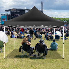HOTEEL 10x10 Pop Up Canopy Outdoor Shade, Easy Up Sun Shelter with One Person Set Up Center Lock, Commercial Instant Canopy Tent, Portable Instant Camping Beach Canopy Tents for Parties, Beach