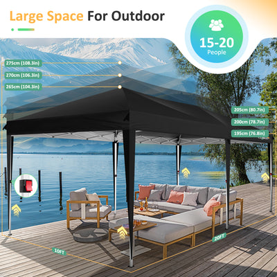 COBIZI 10'x20' Pop Up Canopy with 6 Sidewalls, Instant Set Up, SPC18