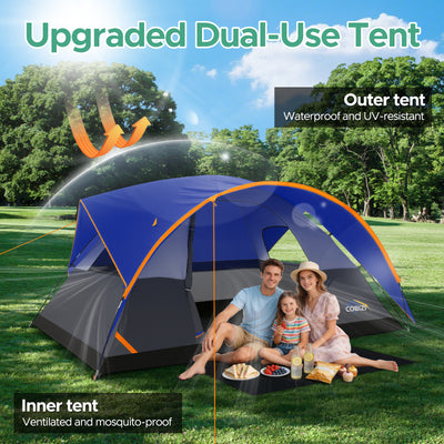 COBIZI 8-10 Person Camping Tent With Removable Rainfly & Mesh Ventilation, Easy Setup & Portable SPC268